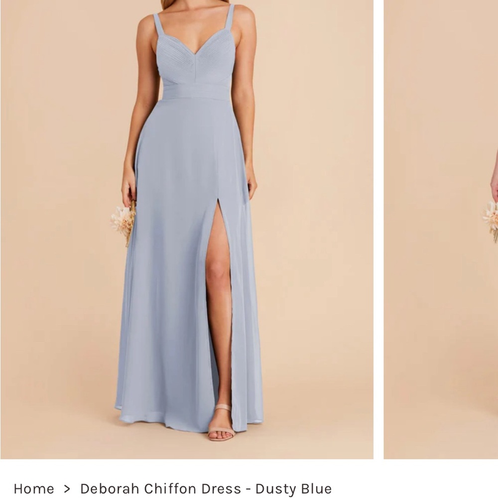 Birdy Grey - Deborah Chiffon Dress in Dusty Blue